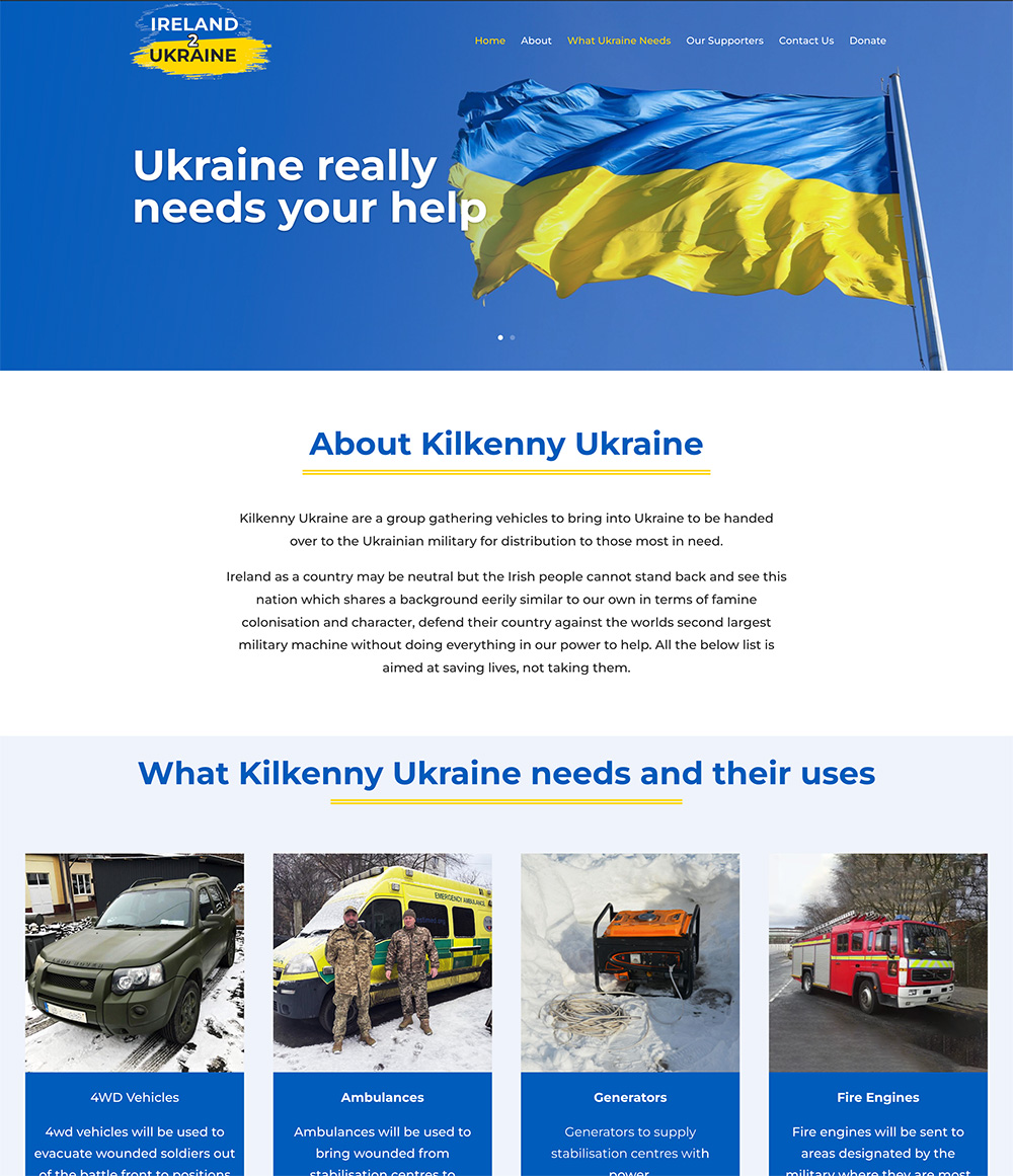 kilkenny-ukraine web design for chauffeur