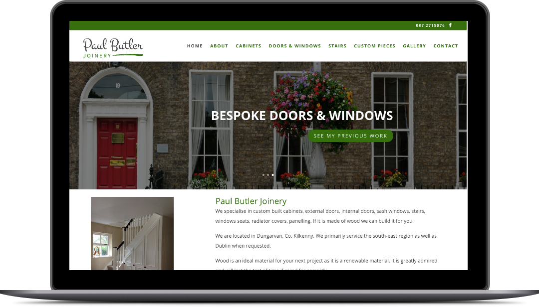 Paul Butler Joinery New Website Launched